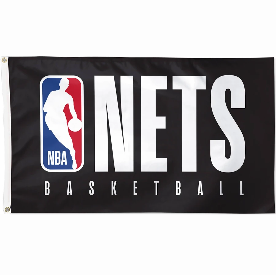 Brooklyn Nets Flag-NBA 3x5 FT Brooklyn Nets Basketball Banner-100% polyester-One sided / double sided