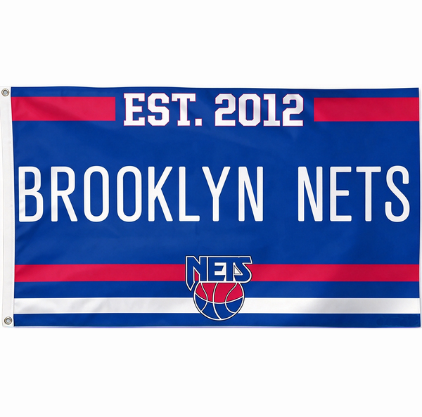 Brooklyn Nets Flag-NBA 3x5 FT Brooklyn Nets Basketball Banner-100% polyester-One sided / double sided