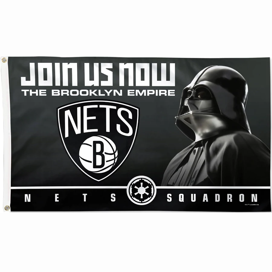 Brooklyn Nets Flag-NBA 3x5 FT Brooklyn Nets Basketball Banner-100% polyester-One sided / double sided