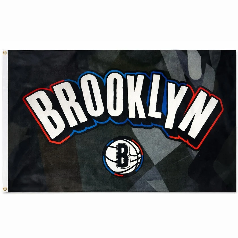 Brooklyn Nets Flag-NBA 3x5 FT Brooklyn Nets Basketball Banner-100% polyester-One sided / double sided