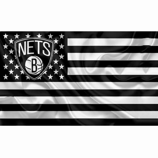 Brooklyn Nets Flag-NBA 3x5 FT Brooklyn Nets Basketball Banner-100% polyester-One sided / double sided