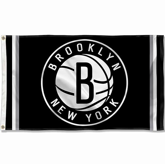Brooklyn Nets Flag-NBA 3x5 FT Brooklyn Nets Basketball Banner-100% polyester-One sided / double sided