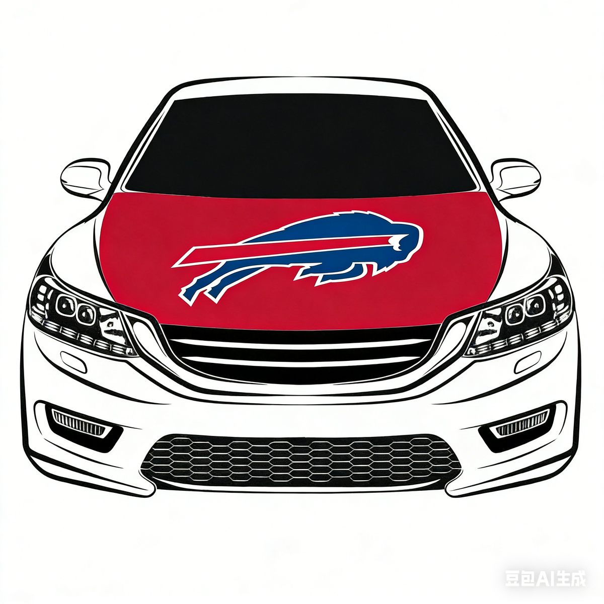 Buffalo Bills NFL Car Hood Cover Flag , Engine Banner,4X5ft,/6X7FT100% Polyester Elastic Fabrics Can be Washed