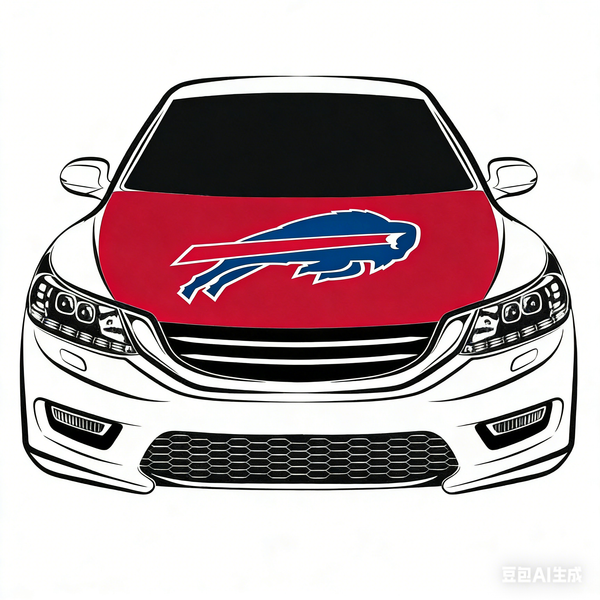 Buffalo Bills NFL Car Hood Cover Flag , Engine Banner,4X5ft,/6X7FT100% Polyester Elastic Fabrics Can be Washed