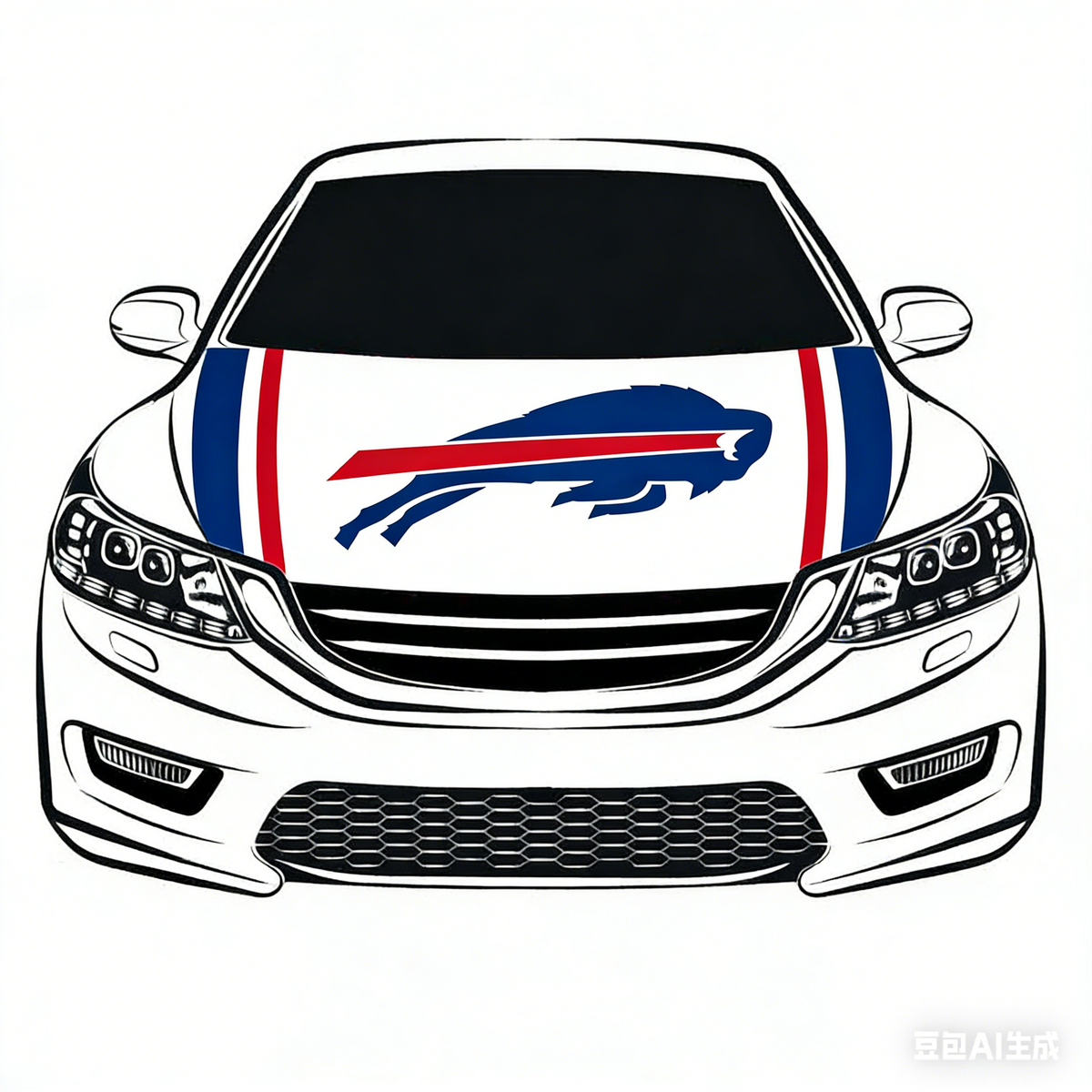 Buffalo Bills NFL Car Hood Cover Flag , Engine Banner,4X5ft,/6X7FT100% Polyester Elastic Fabrics Can be Washed