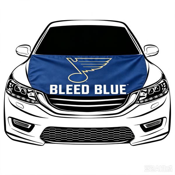 NHL St. Louis Blues Car Hood Cover Flag ,  St. Louis Blues Engine Banner,4X5ft/6X7FT,100% Polyester Elastic Fabrics Can be Washed