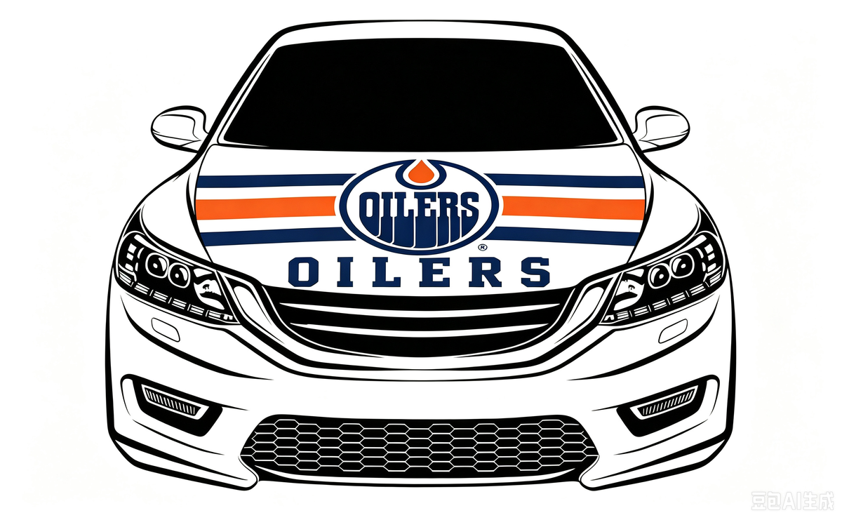 NHL  Edmonton Oilers Car Hood Cover Flag ,   Edmonton Oilers Engine Banner,4X5ft/6X7FT,100% Polyester Elastic Fabrics Can be Washed