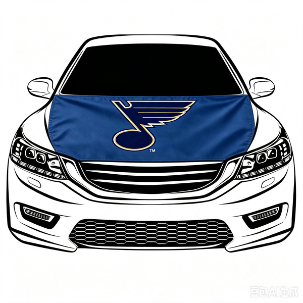 NHL St. Louis Blues Car Hood Cover Flag ,  St. Louis Blues Engine Banner,4X5ft/6X7FT,100% Polyester Elastic Fabrics Can be Washed