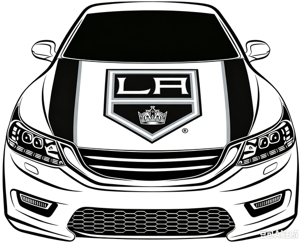 Los Angeles Kings Car Hood Cover Flag ,NHL Los Angeles Kings Engine Banner,4X5ft/6X7FT,100% Polyester Elastic Fabrics Can be Washed