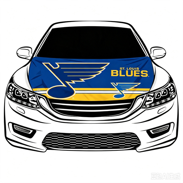 NHL St. Louis Blues Car Hood Cover Flag ,  St. Louis Blues Engine Banner,4X5ft/6X7FT,100% Polyester Elastic Fabrics Can be Washed