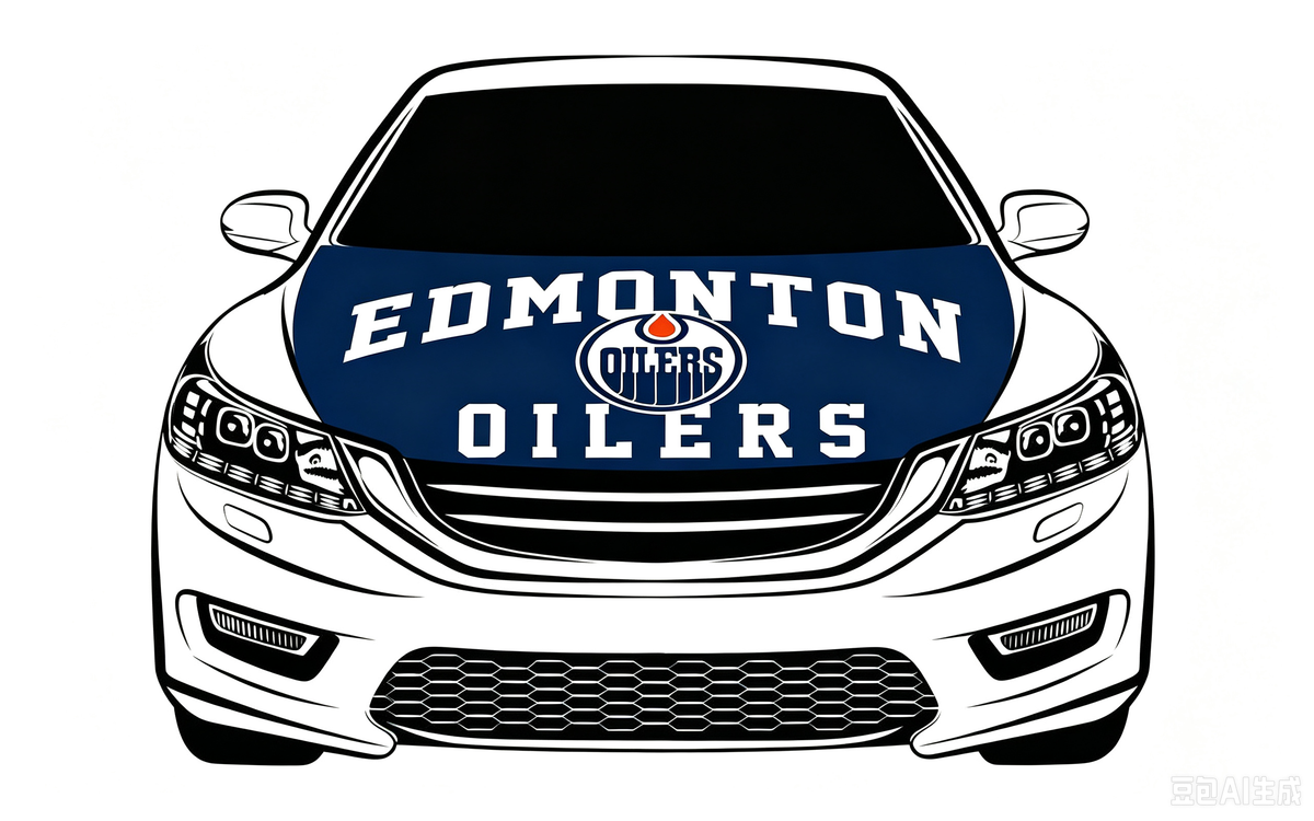 NHL  Edmonton Oilers Car Hood Cover Flag ,   Edmonton Oilers Engine Banner,4X5ft/6X7FT,100% Polyester Elastic Fabrics Can be Washed