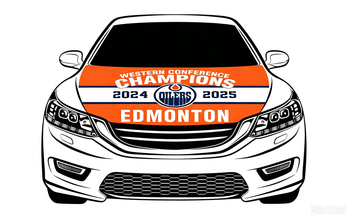 NHL  Edmonton Oilers Car Hood Cover Flag ,   Edmonton Oilers Engine Banner,4X5ft/6X7FT,100% Polyester Elastic Fabrics Can be Washed