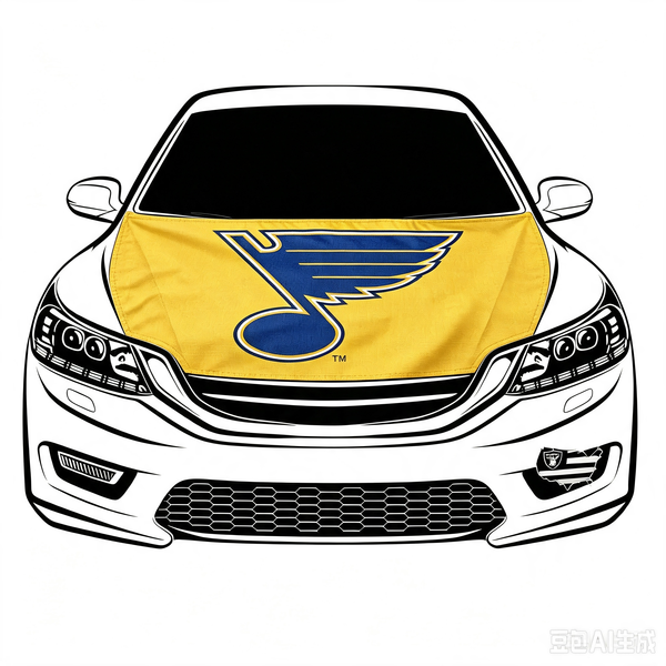 NHL St. Louis Blues Car Hood Cover Flag ,  St. Louis Blues Engine Banner,4X5ft/6X7FT,100% Polyester Elastic Fabrics Can be Washed
