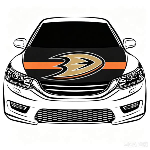 Anaheim Ducks Car Hood Cover Flag ,NHL Anaheim Ducks Engine Banner,4X5ft/6X7FT,100% Polyester Elastic Fabrics Can be Washed