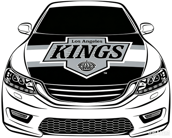 Los Angeles Kings Car Hood Cover Flag ,NHL Los Angeles Kings Engine Banner,4X5ft/6X7FT,100% Polyester Elastic Fabrics Can be Washed