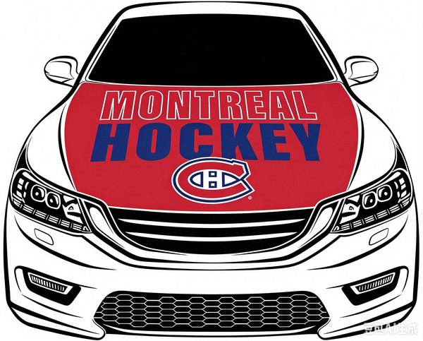 Montreal Canadiens Car Hood Cover Flag ,NHL Montreal Canadiens Engine Banner,4X5ft/6X7FT,100% Polyester Elastic Fabrics Can be Washed
