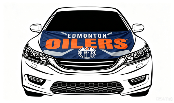NHL  Edmonton Oilers Car Hood Cover Flag ,   Edmonton Oilers Engine Banner,4X5ft/6X7FT,100% Polyester Elastic Fabrics Can be Washed