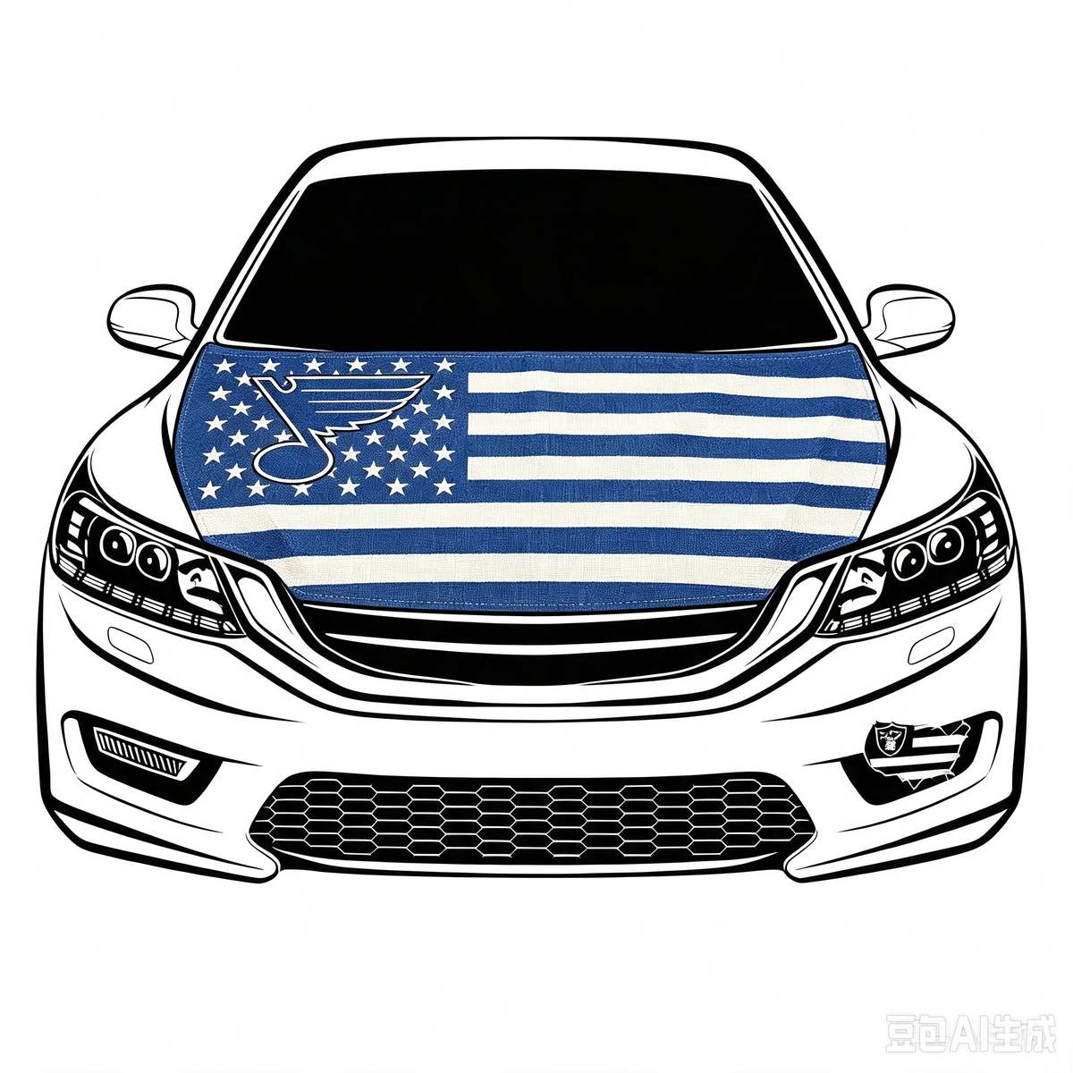NHL St. Louis Blues Car Hood Cover Flag ,  St. Louis Blues Engine Banner,4X5ft/6X7FT,100% Polyester Elastic Fabrics Can be Washed