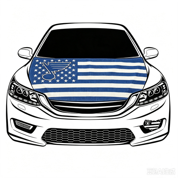 NHL St. Louis Blues Car Hood Cover Flag ,  St. Louis Blues Engine Banner,4X5ft/6X7FT,100% Polyester Elastic Fabrics Can be Washed