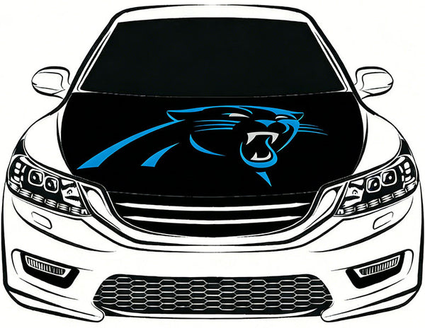 Carolina Panthers Car Hood Cover Flag NFL 4X5ft,/6X7FT 100% Polyester Elastic Fabrics Can be Washed Flag