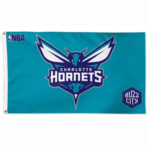 Charlotte Hornets Flag-NBA 3x5 FT Charlotte Hornets Basketball Banner-100% polyester-One sided / double sided