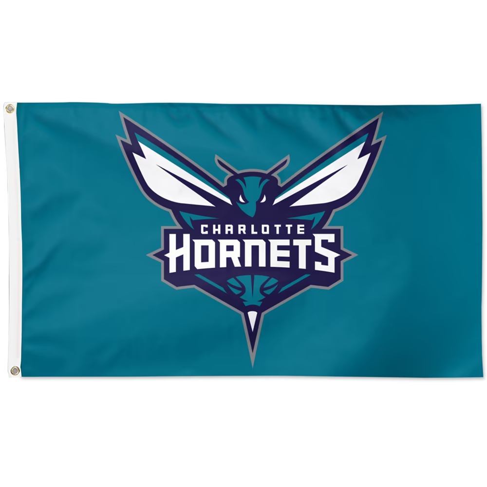 Charlotte Hornets Flag-NBA 3x5 FT Charlotte Hornets Basketball Banner-100% polyester-One sided / double sided