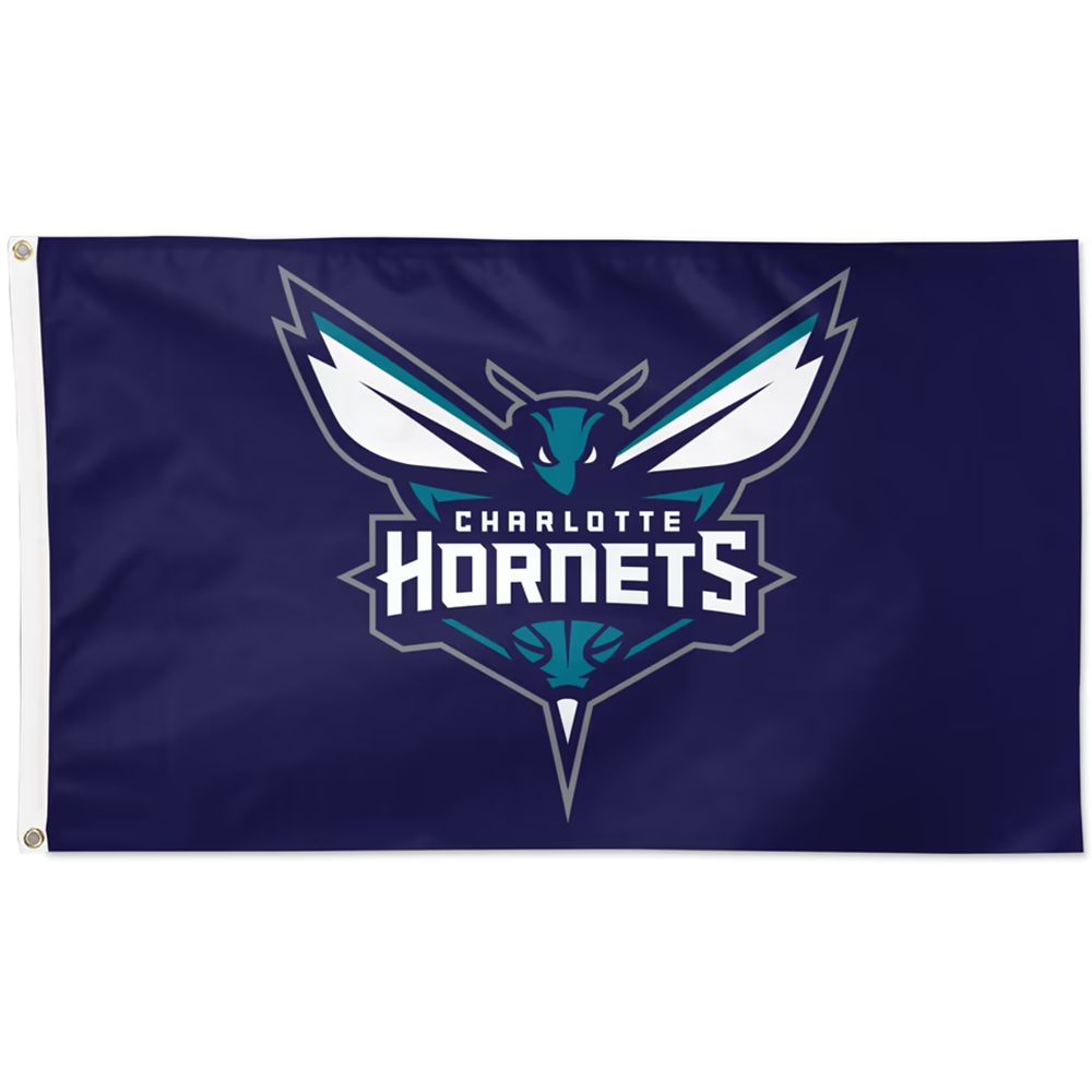 Charlotte Hornets Flag-NBA 3x5 FT Charlotte Hornets Basketball Banner-100% polyester-One sided / double sided