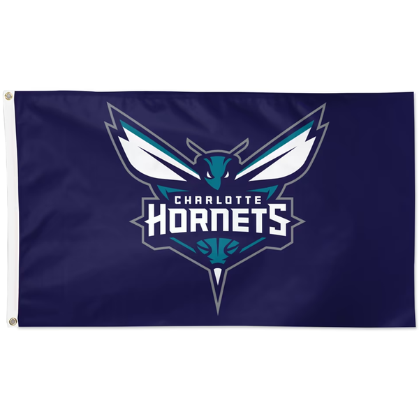 Charlotte Hornets Flag-NBA 3x5 FT Charlotte Hornets Basketball Banner-100% polyester-One sided / double sided