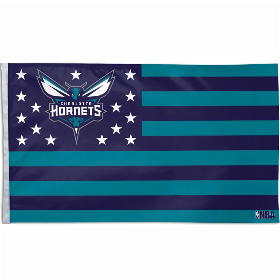 Charlotte Hornets Flag-NBA 3x5 FT Charlotte Hornets Basketball Banner-100% polyester-One sided / double sided