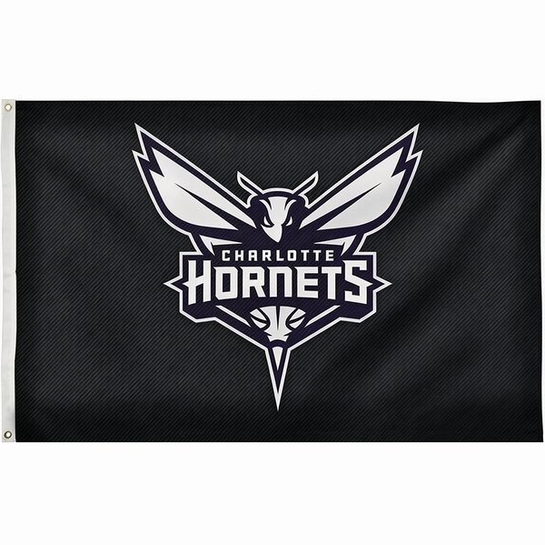 Charlotte Hornets Flag-NBA 3x5 FT Charlotte Hornets Basketball Banner-100% polyester-One sided / double sided