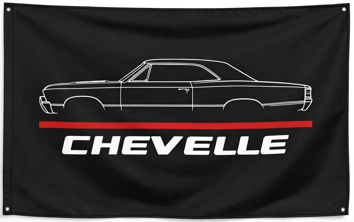 Chevrolet Chevelle SS 1970 Flag -3x5 ft Chevelle 1967  Banner-Malibu 1970 Chevelle SS 454 100% polyester-2 Metal Grommets-One sided /Two sided