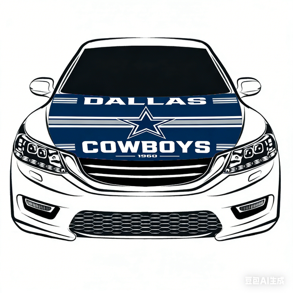 Dallas Cowboys NFL Car Hood Cover Flag , Engine Banner,4X5ft,/6X7FT100% Polyester Elastic Fabrics Can be Washed