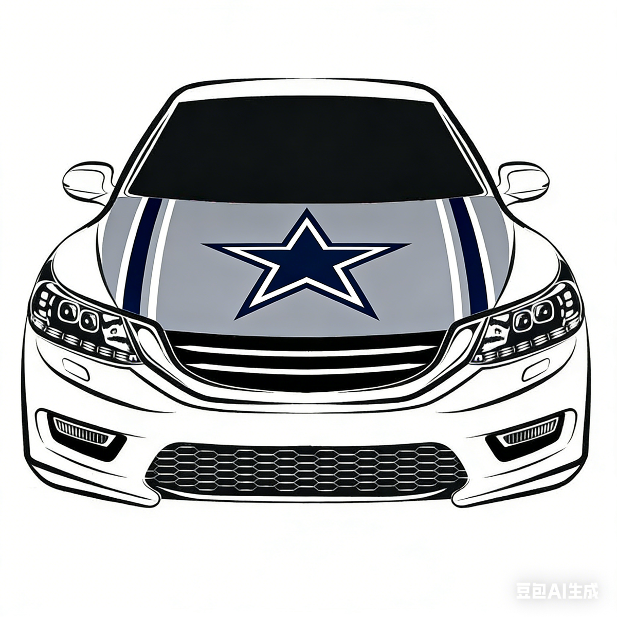 Dallas Cowboys NFL Car Hood Cover Flag , Engine Banner,4X5ft,/6X7FT100% Polyester Elastic Fabrics Can be Washed