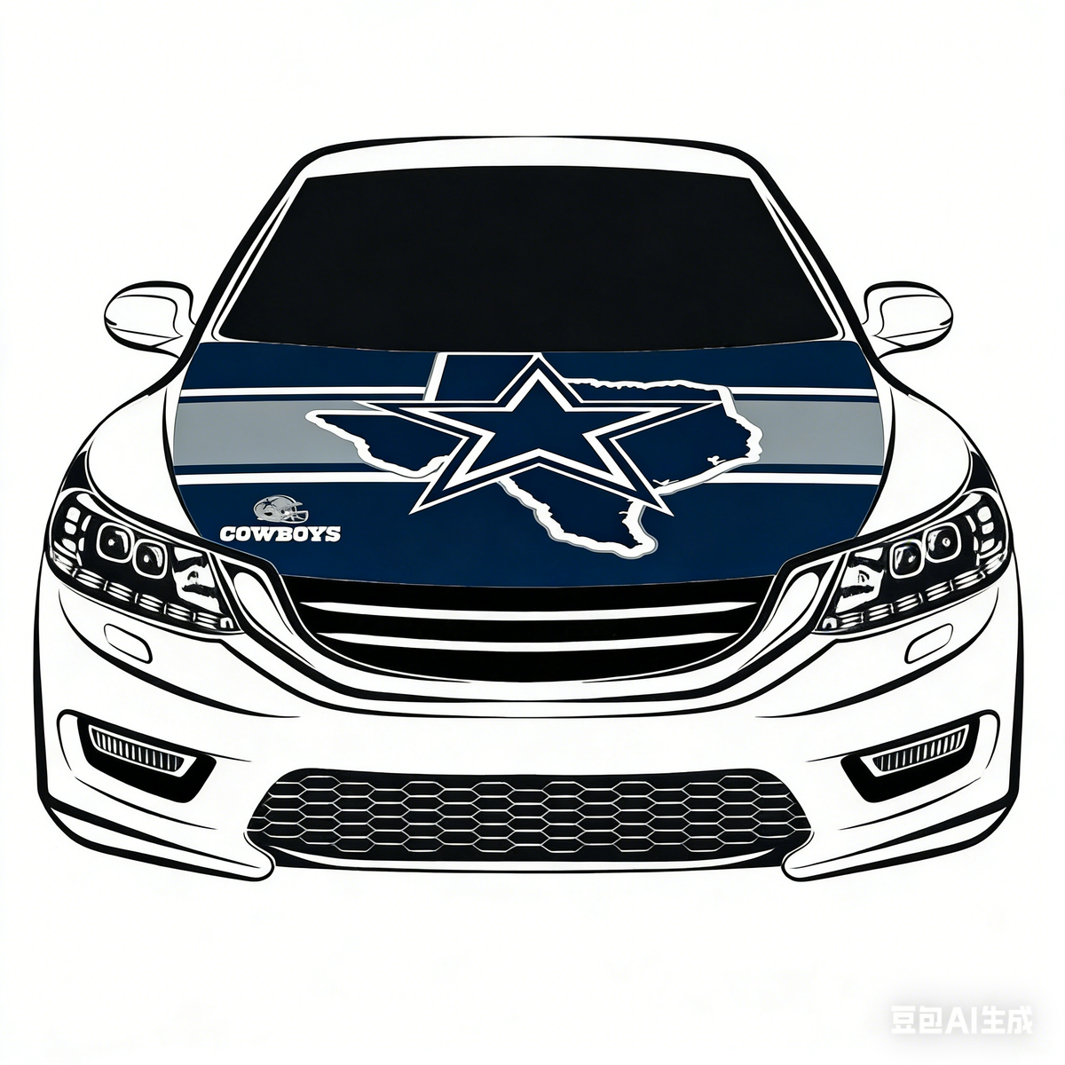 Dallas Cowboys NFL Car Hood Cover Flag , Engine Banner,4X5ft,/6X7FT100% Polyester Elastic Fabrics Can be Washed