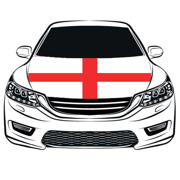 Car Hood Cover England Flag ,Engine Banner Flag of England ,3.3X5ft, 100% Polyester Elastic Fabrics Can be Washed Suitable for large SUV and Pickup Trucks