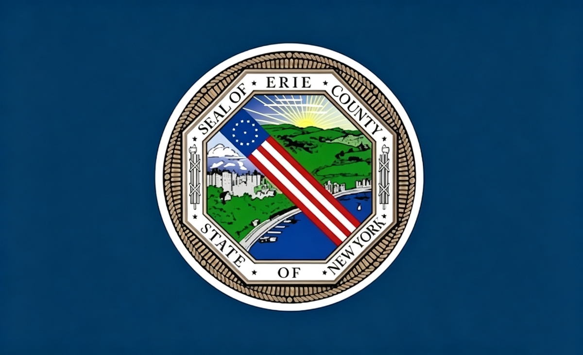 Pennsylvania City of Erie Flag-3x5 ft Banner -100% polyester-2 Metal Grommets-One sided /Two sided