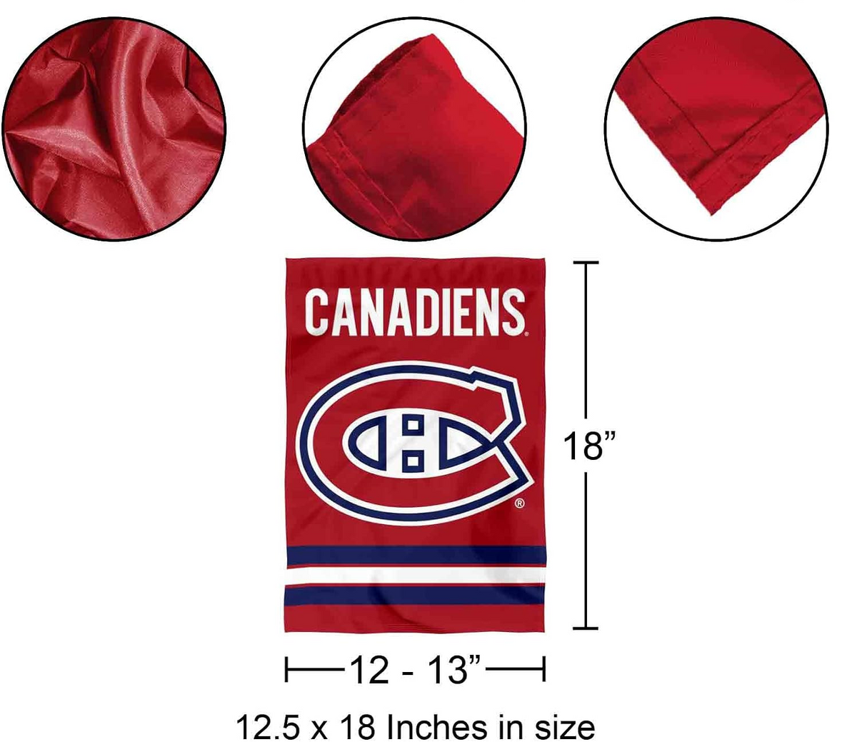 NHL Montreal Canadiens Flag - "12.5 x 18" "28 x 40" Inches - Montreal Canadiens Garden Flags