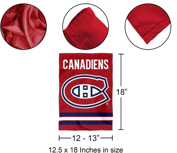NHL Montreal Canadiens Flag - "12.5 x 18" "28 x 40" Inches - Montreal Canadiens Garden Flags