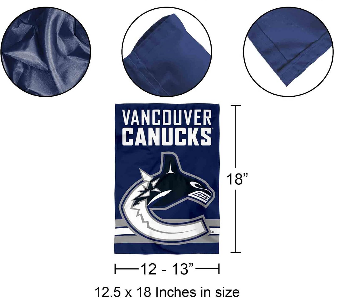 NHL Vancouver Canucks Flag - "12.5 x 18" "28 x 40" Inches - Vancouver Canucks Garden Flags