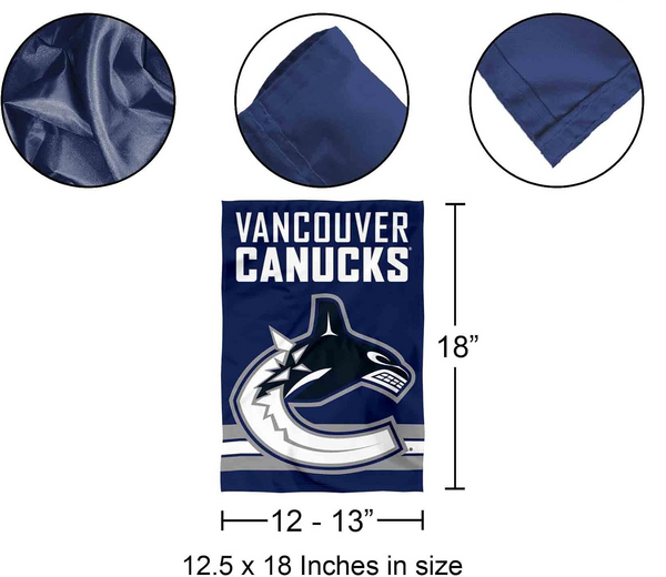 NHL Vancouver Canucks Flag - "12.5 x 18" "28 x 40" Inches - Vancouver Canucks Garden Flags