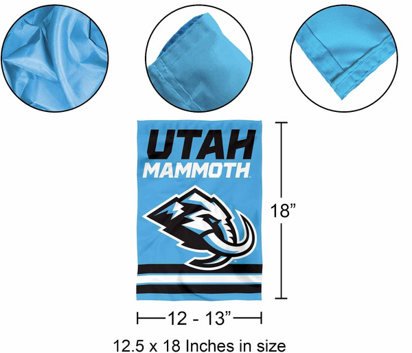 NHL Utah Mammoth Flag - "12.5 x 18" "28 x 40" Inches - Utah Mammoth Garden Flags