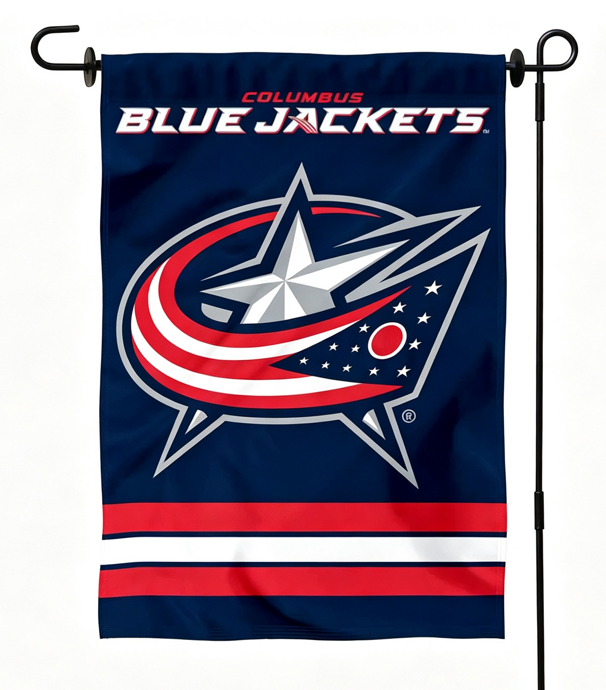 NHL Columbus Blue Jackets Flag - "12.5 x 18" "28 x 40" Inches - Blue Jackets Garden Flags