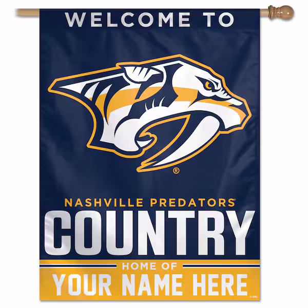 NHL Nashville Predators Flag - "12.5 x 18" "28 x 40" Inches - Nashville Predators Garden Flags