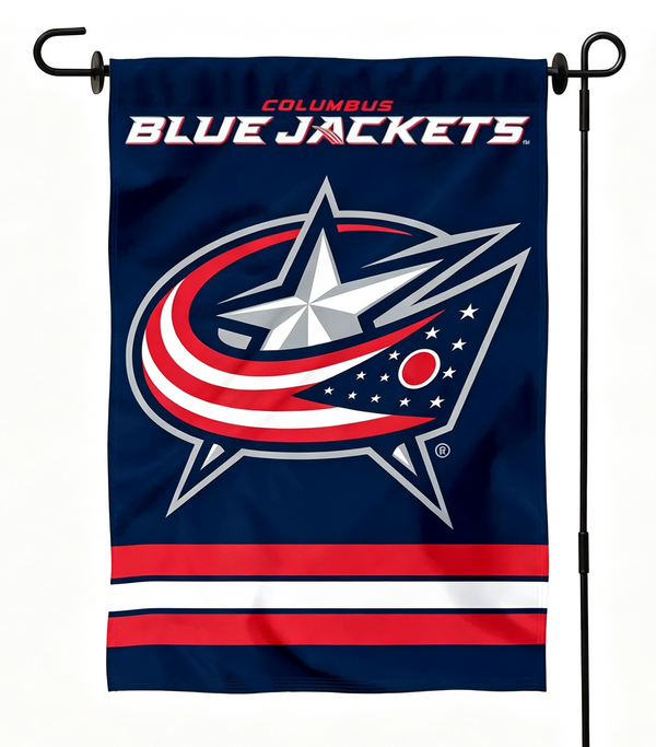 NHL Columbus Blue Jackets Flag - "12.5 x 18" "28 x 40" Inches - Blue Jackets Garden Flags