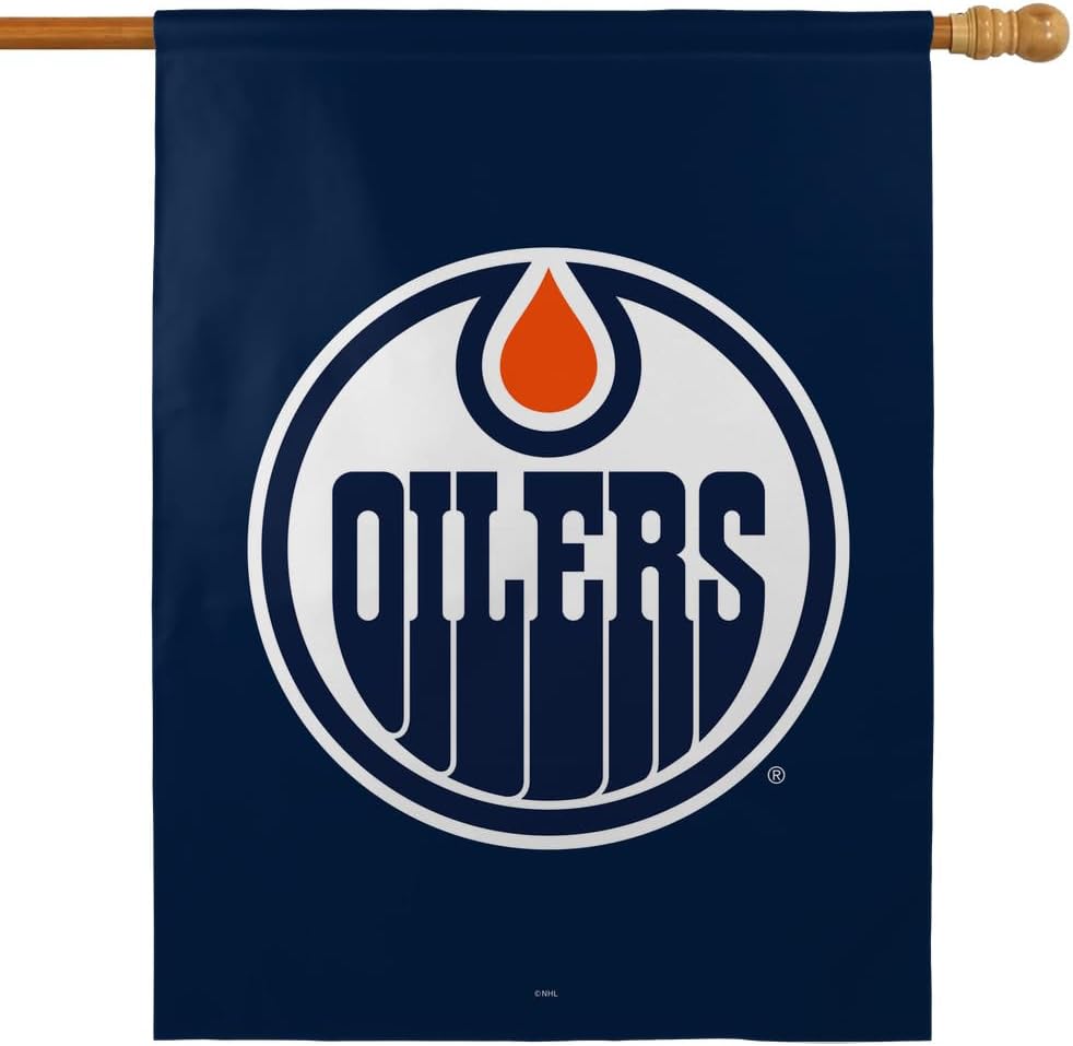 NHL  Edmonton Oilers Flag - "12.5 x 18" "28 x 40" Inches -  Edmonton Oilers Garden Flags