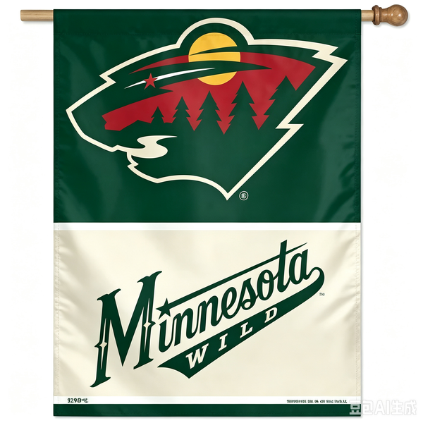 NHL Minnesota Wild Flag - "12.5 x 18" "28 x 40" Inches - Minnesota Wild Garden Flags