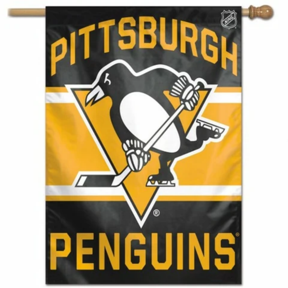 NHL  Pittsburgh Penguins Flag - "12.5 x 18" "28 x 40" Inches -  Pittsburgh Penguins Garden Flags