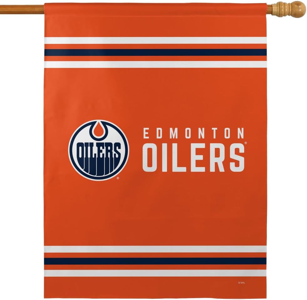 NHL  Edmonton Oilers Flag - "12.5 x 18" "28 x 40" Inches -  Edmonton Oilers Garden Flags