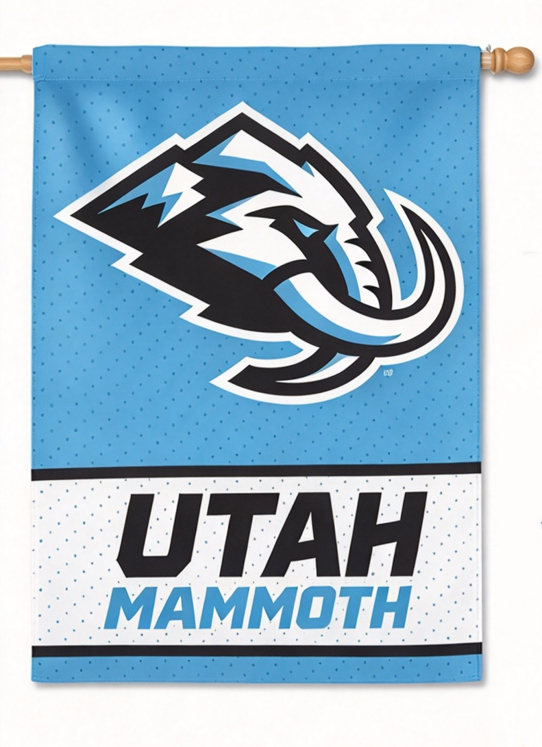 NHL Utah Mammoth Flag - "12.5 x 18" "28 x 40" Inches - Utah Mammoth Garden Flags