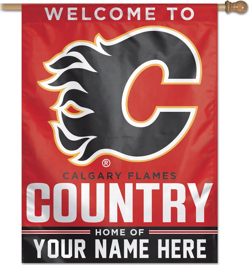 NHL Calgary Flames Flag - "12.5 x 18" "28 x 40" Inches - Calgary Flames Garden Flags